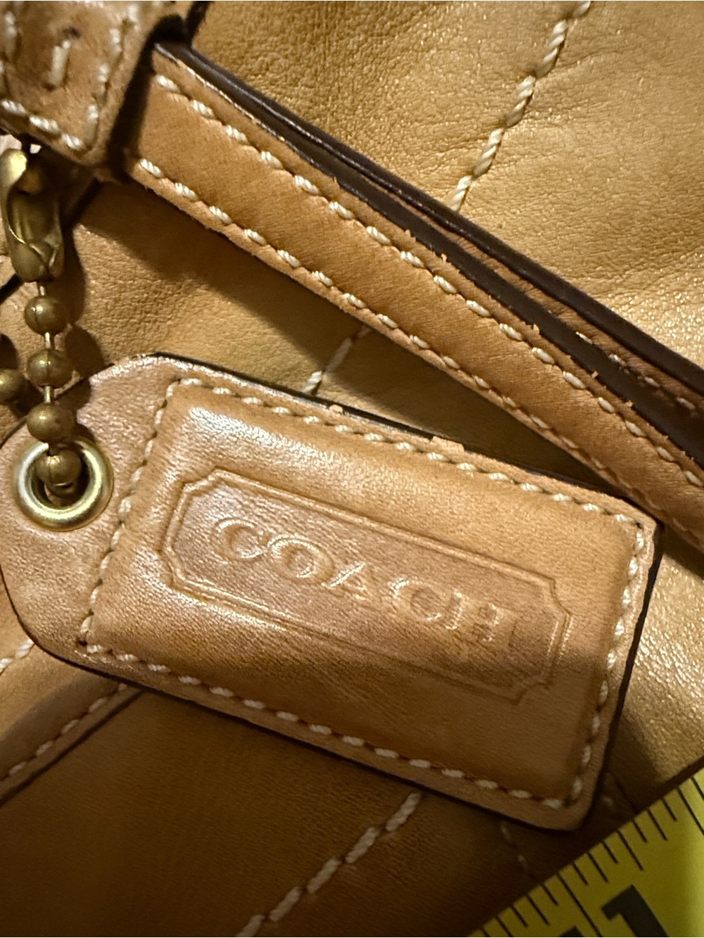 Coach Ergo Hobo Bag (Style #10740) in a camel/tan leather finish around 2007 - Picture 2 of 7